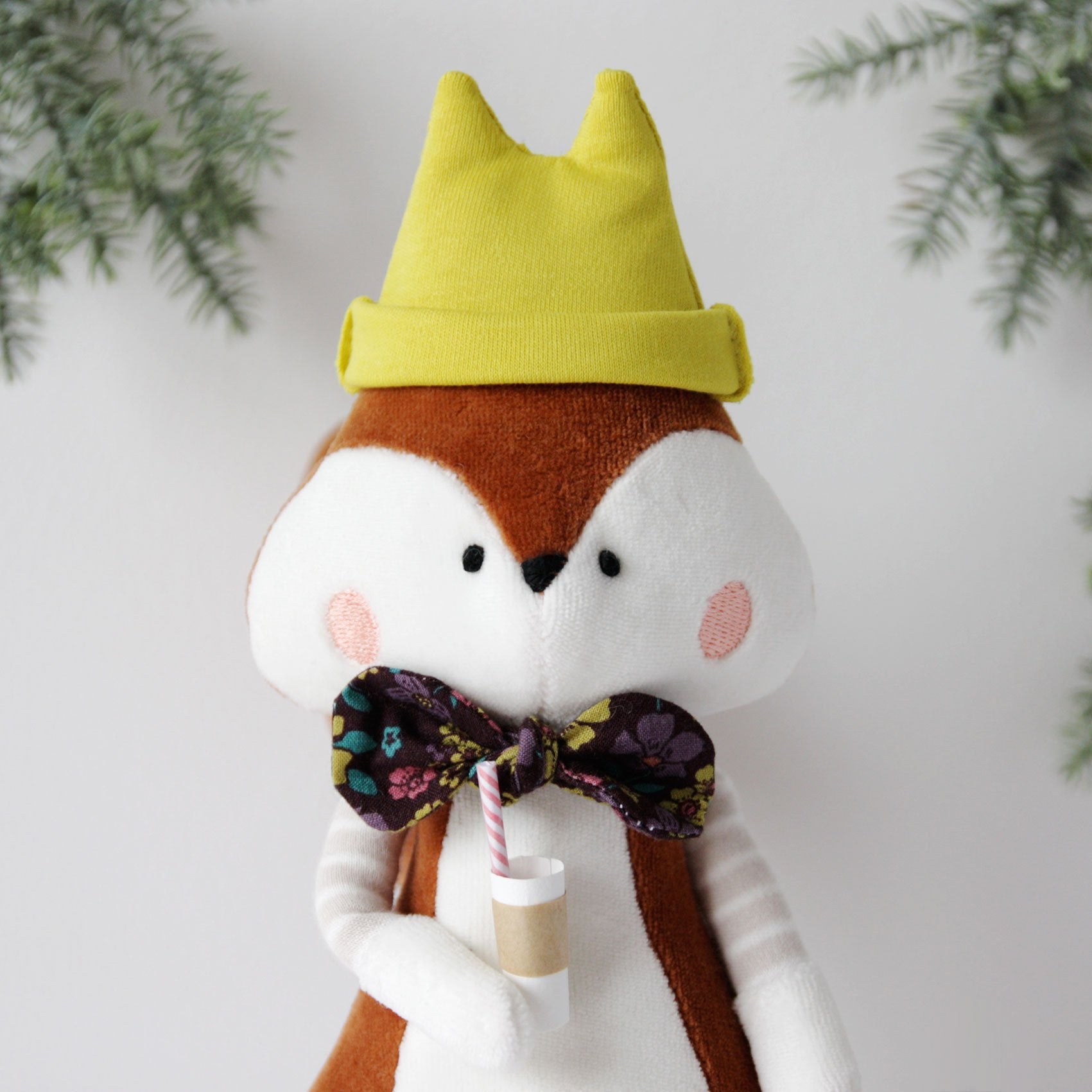 Doudou écureuil déco chambre bébé, garçon et fille