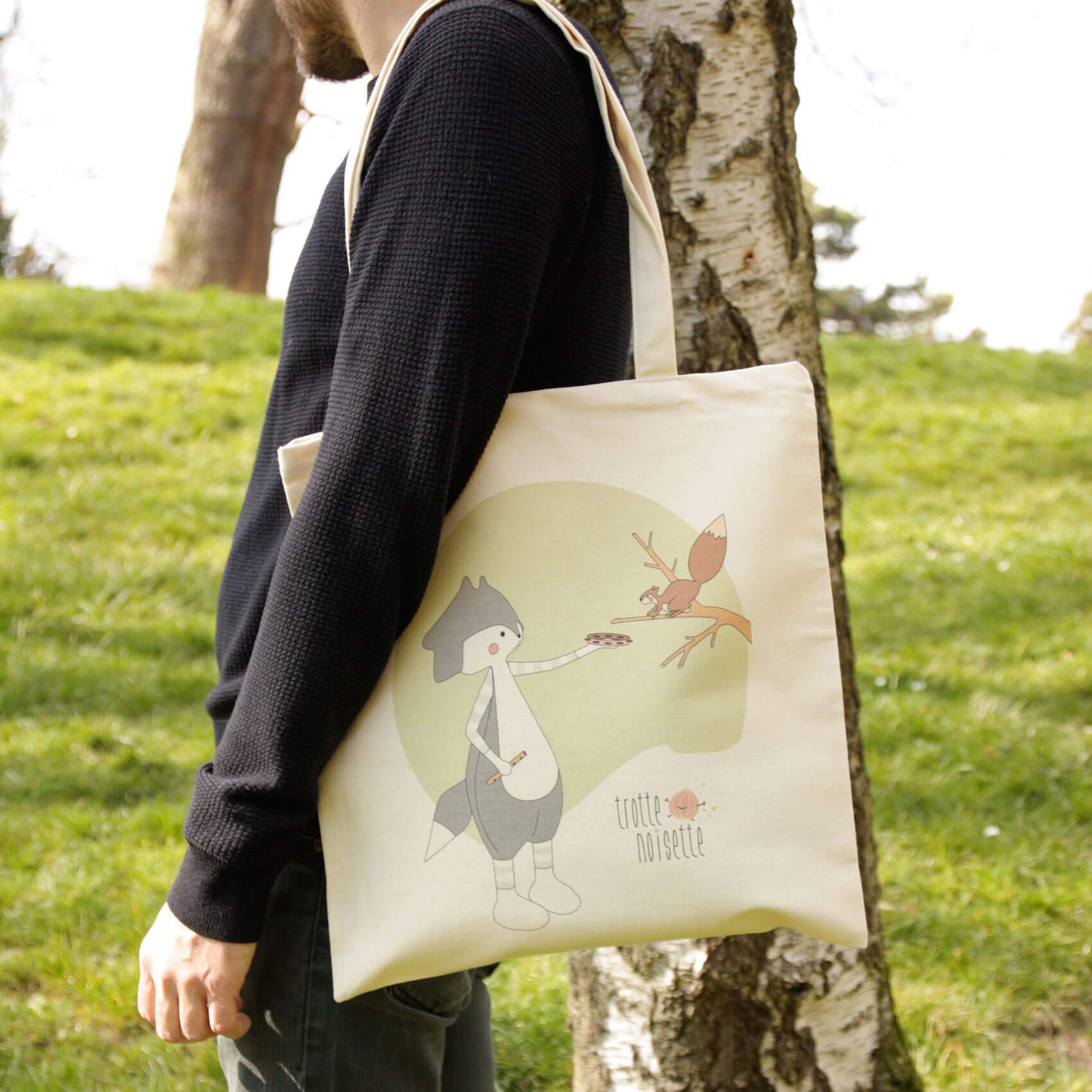 Sac serigraphié en tissu bio made in France