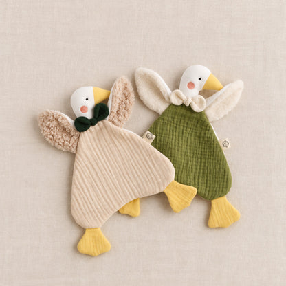Doudous oisons multi-matières en coton bio – Trotte Noisette