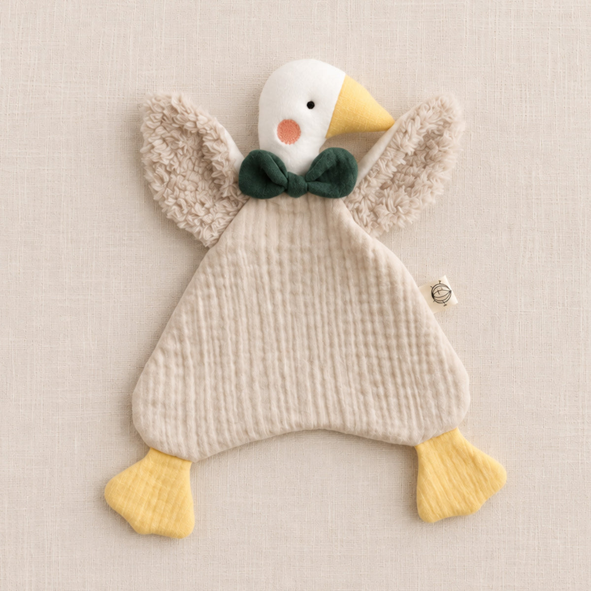 Doudou oison en coton bio coloris naturel – Trotte Noisette