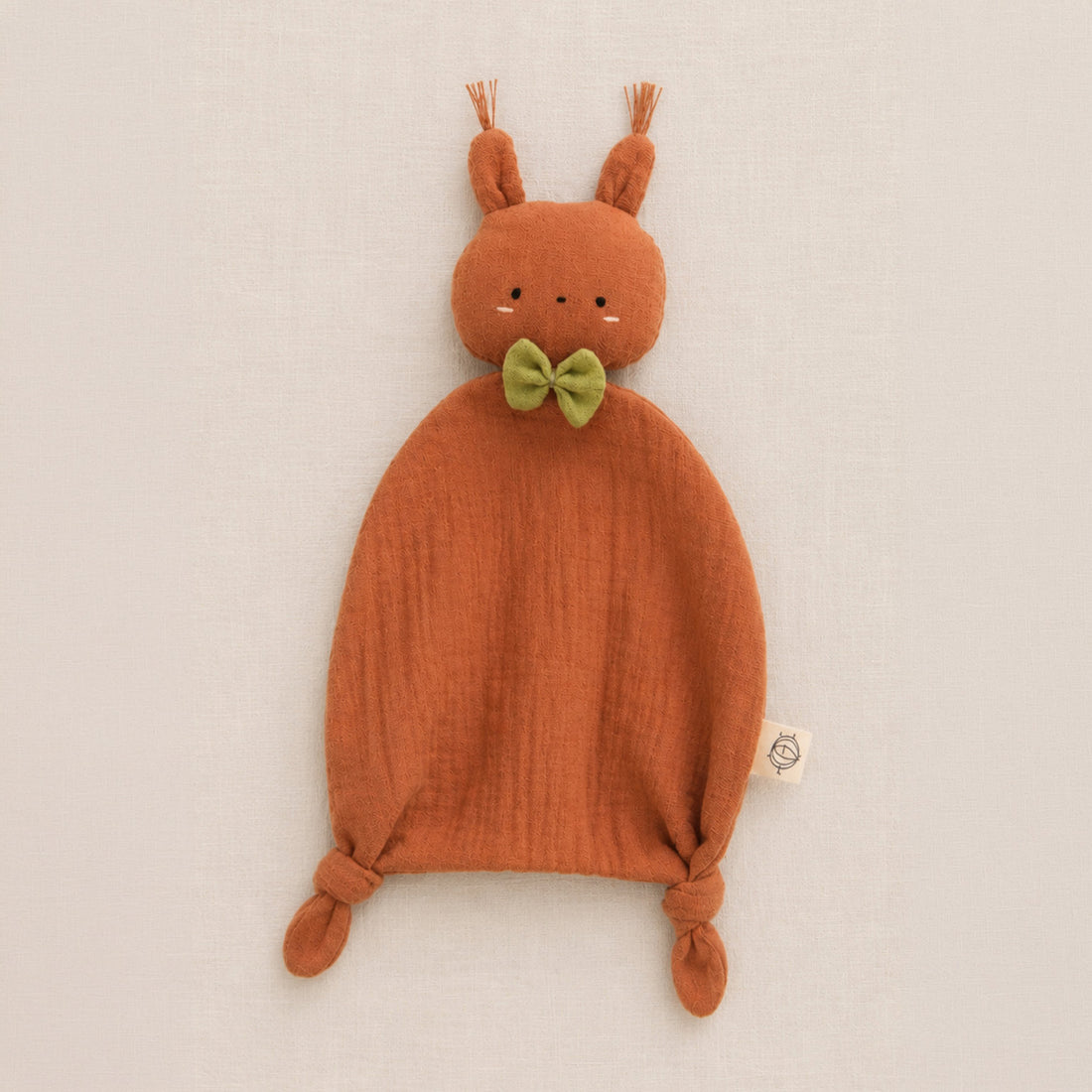 Doudou lange écureuil Trotte Noisette couleur noisette