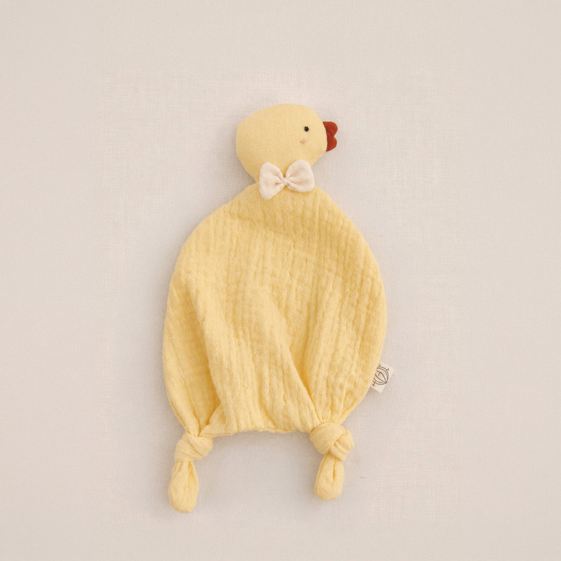 Doudou lange poussin Trotte Noisette en coton bio